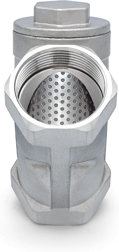 UNOX 3/4" Y-Type Stainless Steel Industrial Strainer - AISI 304 - Water Oil Filter for Plumbing Tools & HVAC Systems, Heavy-Duty Pipeline Protection, PN6/PN10 Rated