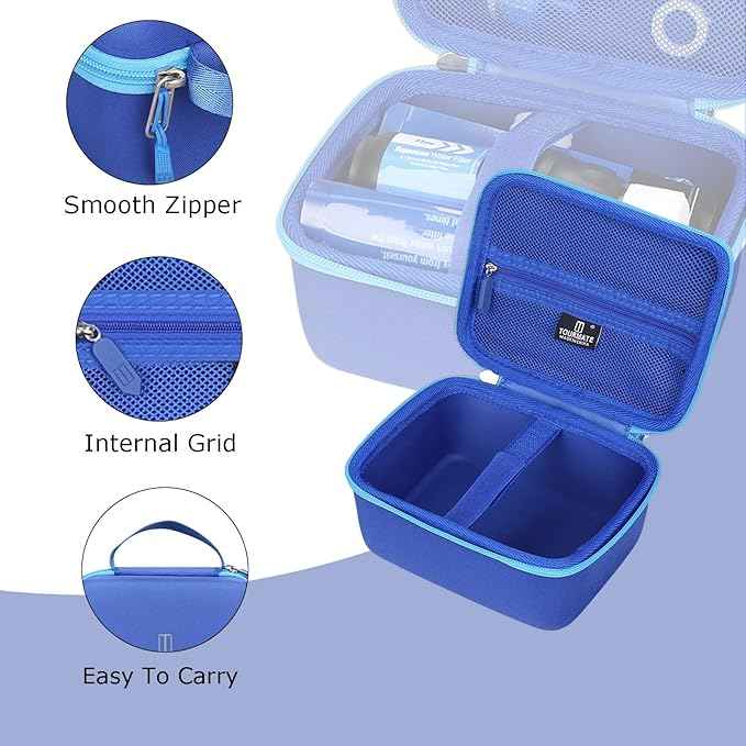 Water Filter for Sawyer Products Mini Water Filtration System, Protective Carrying for Drinking Straw, Squeeze Pouch and Other Accessories（Only Box） (Blue)