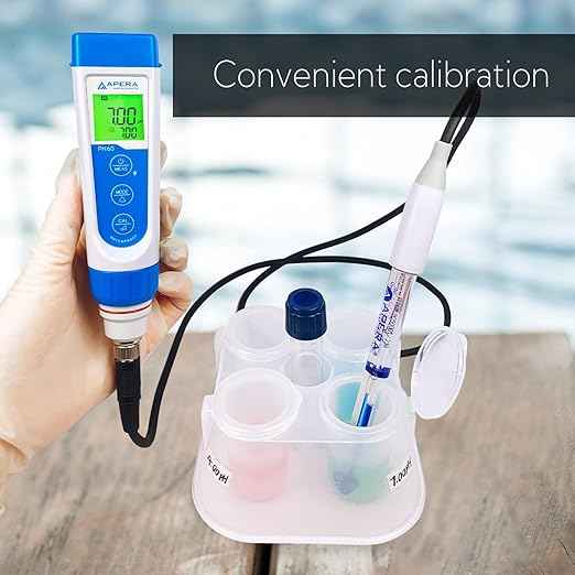 Apera Instruments PH60-PW Handheld pH Meter Tester Kit with LabSen 805 ATC pH Electrode for Lab-Grade pH Measurement in Pure Water and Water Solutions with Low Ionic Strength