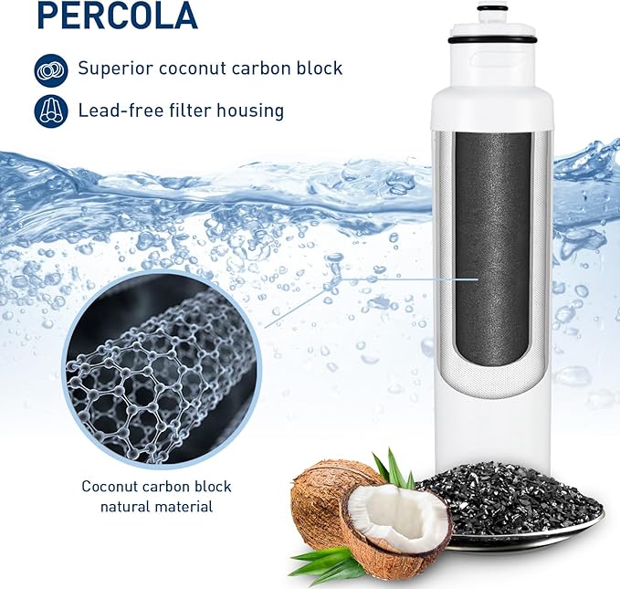 HX2017FR-A/HX2017F-A Water Filter, Compatible with Hisense® HRF266N6CSE1, HRF266N6CSE, HRF209N6CSE, HRF254N6TSE, HRF254N6DSE Twist-In Refrigerator Models (1 Pack)