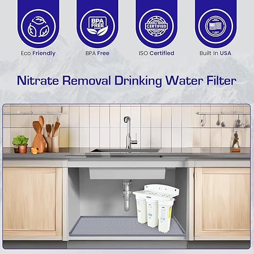 Crystal Quest Under Sink Water Filtration System 1500-2000 Gallon Capacity Advanced Under Counter Water Filter for Kitchen & Drinking Water Purifier Removes Chlorine, Sediment, Easy Install