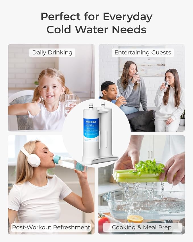 Waterdrop Replacement for Frigidaire® & Electrolux® WF2CB®, PureSource2®, NGFC 2000, FC100, Kenmore® 9916, EWF2CBPA®, 1004-42-FA Refrigerator Water Filter, 3 Filters