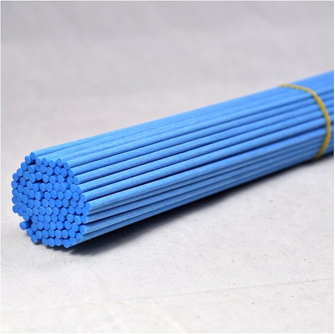 100 Pieces Fiber Reed Diffuser Replacement Refill Sticks (10" x 3mm, Ice Blue) - AquaVibe