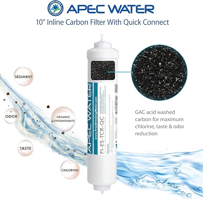 APEC Water Systems FILTER-T2Y-ESPH High Capacity 2 Year Replacement Filter Set For Essence Series Alkaline Reverse Osmosis Water Filter System Stage 1-3&6