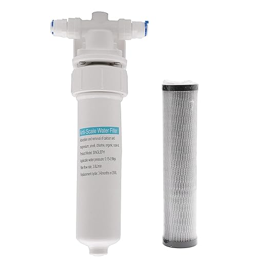 Westbrass F400 Under Sink In-Line Water Filter Unit and Cartridge for Instant Hot or Pure Water Dispenser Faucets