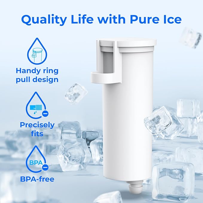 Waterdrop Replacement for GE® Profile Opal Nugget Ice Maker Water Filter, P4INKFILTR, with Ring Pull, NSF 42&372 Certified, BPA-Free, 4 Counts - AquaVibe