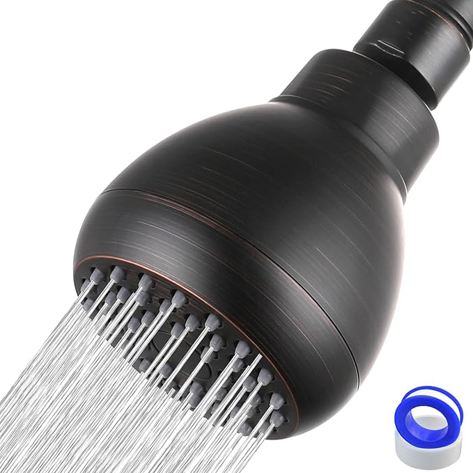 High Pressure Shower Head - Powerful Bathroom Pressure Boosting Showerhead - Perfect Universal Replacement for Rain Shower Heads(Oil Rubbed Bronze)