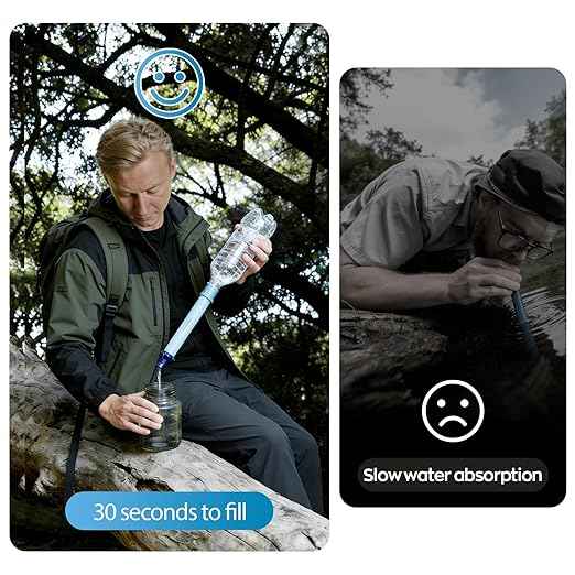 2 Pcs Water Filter Coupling Compatible with LifeStraw, Easy Drinking & Sharing, Unique Thread Fits 28mm Water Bottles & Bags, Portable Adapter Kit for Water Filtration System, Hiking Gear