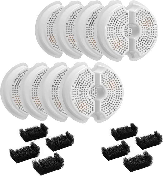 8 Pack Filter with Sponge for 67oz/2l Cat Water Fountain Replacement Filter Compatible with AONBOY,iPettie & Wonder Creature Pet Fountain NEUCOMBBT