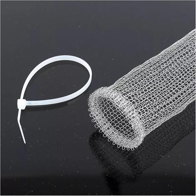 12 Pack Washing Machine Lint Traps Snare Filter Screen Stainless Steel Mesh Ties - AquaVibe
