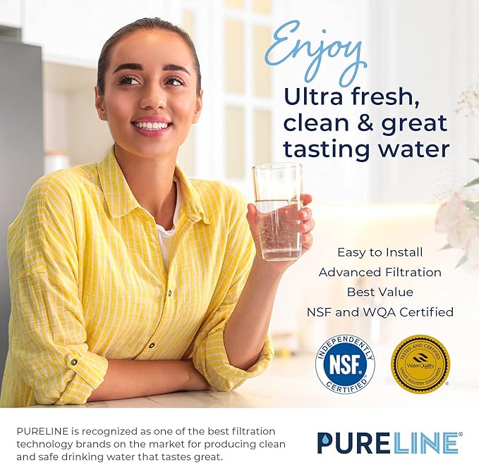 Pureline Replacement for Brita® Filter, Pitchers and Dispensers, Classic 35557, OB03, Mavea® 107007, Replacement for Brita® Pitchers Grand, Lake, Capri, Wave and More (6 Pack)