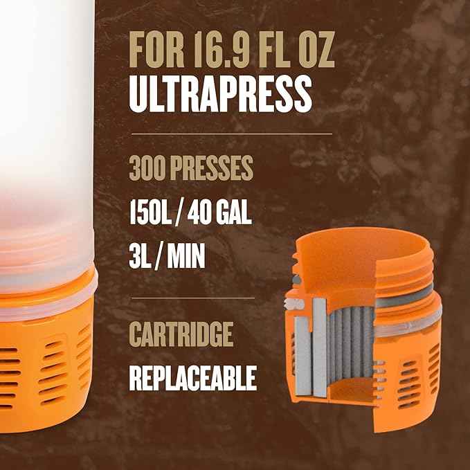GRAYL UltraPress Replacement Purifier Cartridge - Orange