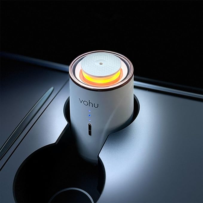 Smart Oil Diffuser – 2-in-1 for Car & Home, Waterless & Natural Aromatherapy, Auto-On Vibration Sensor, Quiet, USB-C Rechargeable, 2000mAh Battery