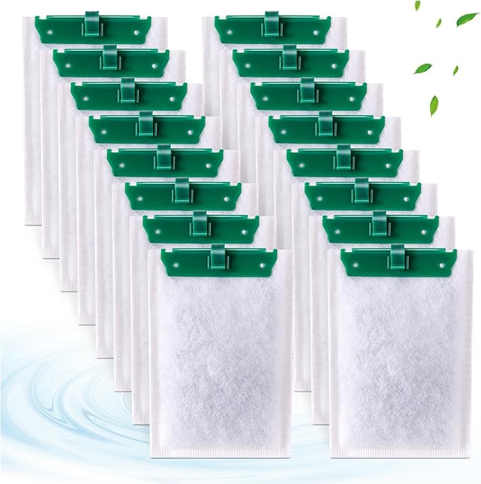 16-Count Medium Filter Cartridges Compatible with Tetra Whisper Bio-Bag Filters Medium Replacement Filter Cartridges for Whisper ReptoFilter and 10i IQ10 PF10 Power Filters -Ready to Use - AquaVibe