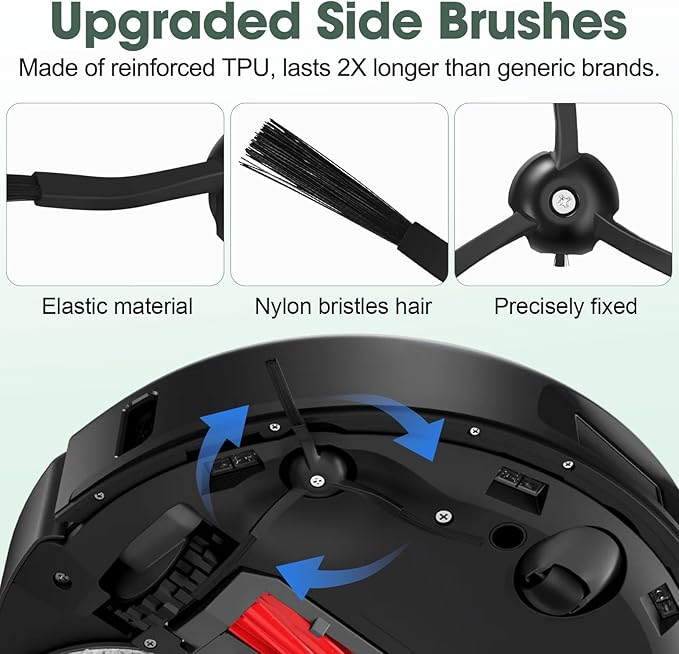 23PCS Replacement Accessories Kit Compatible with Roborock Qrevo S/Qrevo Pro/Qrevo MaxV/Qrevo Plus Include Main Brush, HEPA Filters, Mop Pads, Side Brushes, Dust Bag and Cleaning Tools - AquaVibe