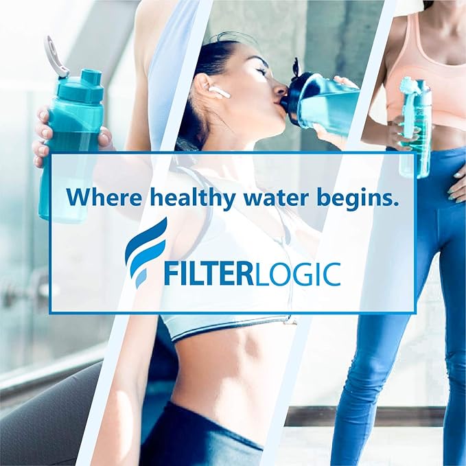 Filterlogic Water Bottle Filter, Replacement for Brita® BB06, Brita® Plastic Hard Sided and Stainless Steel Bottle Filter, 6 Count