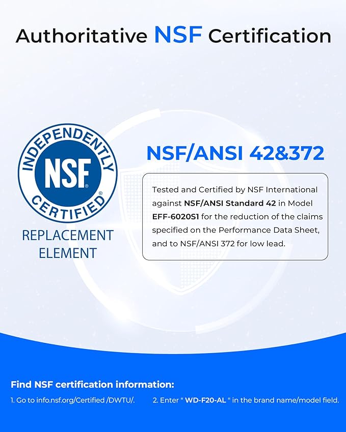 Waterdrop 𝐀𝐥𝐤𝐚𝐥𝐢𝐧𝐞 ADQ73613401 Water Filter, 𝐄𝐧𝐡𝐚𝐧𝐜𝐞𝐬 𝐩𝐇, Replacement for LG® LT800P®, ADQ73613402, ADQ75795104, LSXS26326S, LMXC23746S, LSXS26366S, LSXS26386D, 4 Filters - AquaVibe