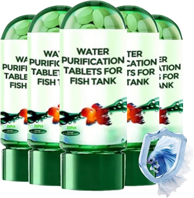 Powerful Aquarium Water Purification Tablet,Water Purification Tablets for Fish Tank,Remover for Fish Tank, Aquarium Remover (5pcs)
