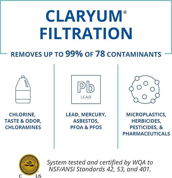 Aquasana Countertop Water Filter System for Drinking Water - Clean Water Machine - Removes 97% of Chlorine - Compact Filtration for Kitchen