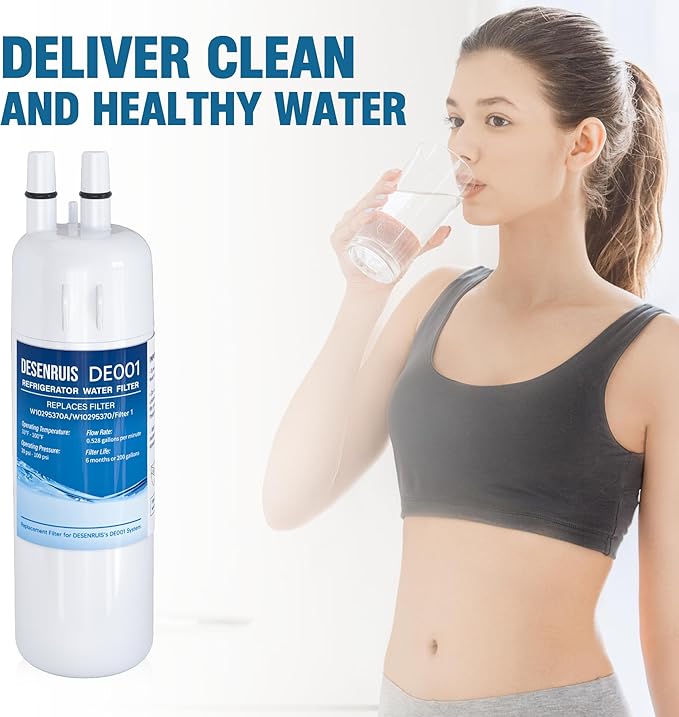 W10295370A Water Filter Replacement Compatible with W10295370, EDR1RXD1, Filter 1, WHR1RXD1, KAD1RXD1, P8RFWB2L, P8WB2L, P4RFWB, P5WB2L, Pack of 3,By DESENRUIS