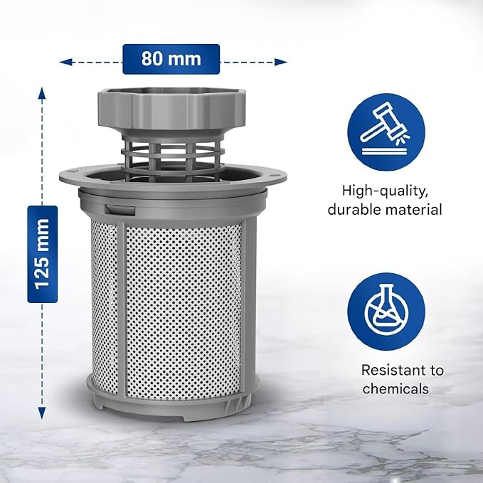 427903 Dishwasher Mesh Micro Filter Compatible with Bosch Neff Siemens Replacement 00427903 10002494 Sieve 00170740 00175712 00418404 00492046 492046 SGS SGV SRS SGU SGS SHV SE Series