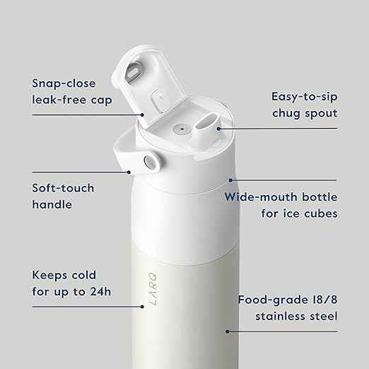 Hydrated Cheer Gift Set - LARQ Pitcher PureVis 1.9L, Self-Cleaning UV Water Filter Pitcher for Tap and Drinking Water + Swig Top 34oz, Insulated Water Bottle with Built-in Silicone Handle
