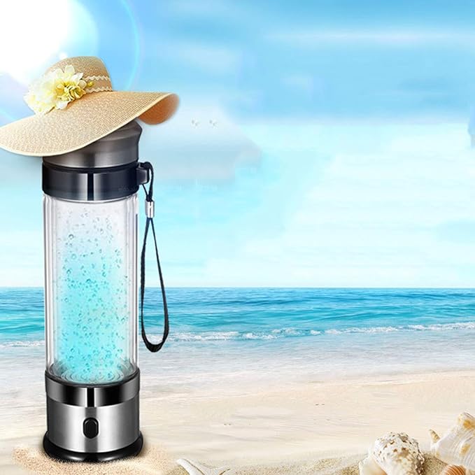 LOVEPET Portable 3-Minute Hydrogen-Rich Water Bottle Rechargeable High Concentration Hydrogen Water Generator Glass Bottle Anti-Aging Anti-Oxidation Kettle 350ml