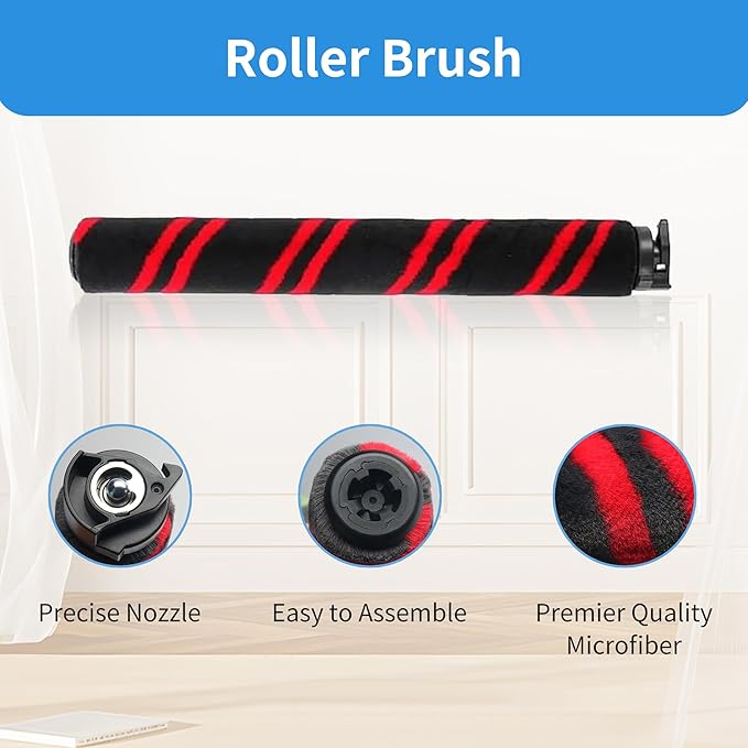 Brushroll & Foam Felt Filters Replacement Compatible with Shark Stratos Upright Vacuum with DuoClean PowerFins AZ3002 & AZ3000W AZ3000 - AquaVibe