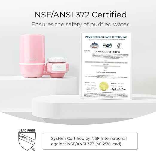 Waterdrop Sink Filter Water Faucet for Skin Care, Bathroom Faucet Filter, 320 Gallons, NSF Certified Water Purifier, 0.01μm Ultra-Filtration System, Reduces Chlorine Lead-Free Material, 1 Filter Pink - AquaVibe