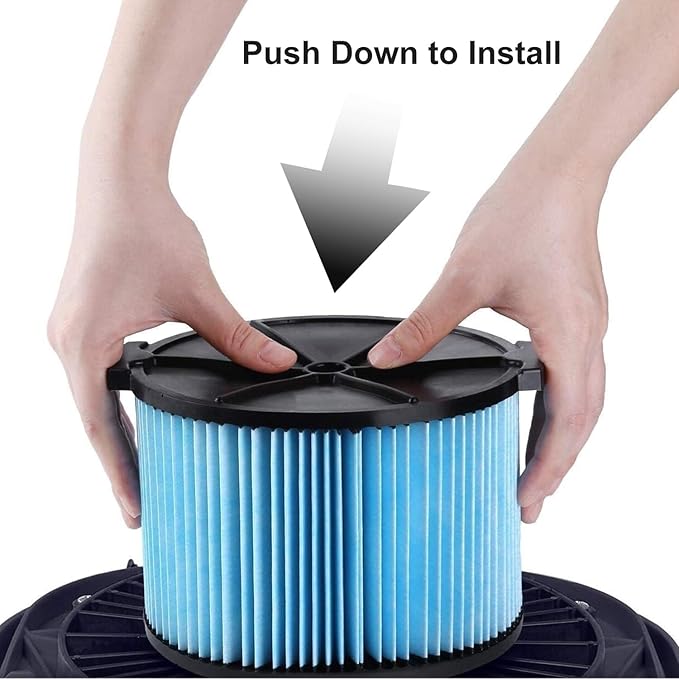 4 Pack VF3500 Replacement Filter for Shop Vacuum 3-4.5 Gallon Wet Dry Vacuums, 3-Layer Filters for WD4050, WD3050, WD4080, WD4522, 4000RV, 4500RV - AquaVibe