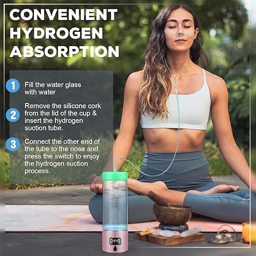 Hydrogen Water Bottle Generator with 4th Generation SPE/PEM Technology, Portable Hydrogen Water Ionizer Machine, Birthday,Xmas Gift for Husband,Wife,Lovers,Friends,Travel