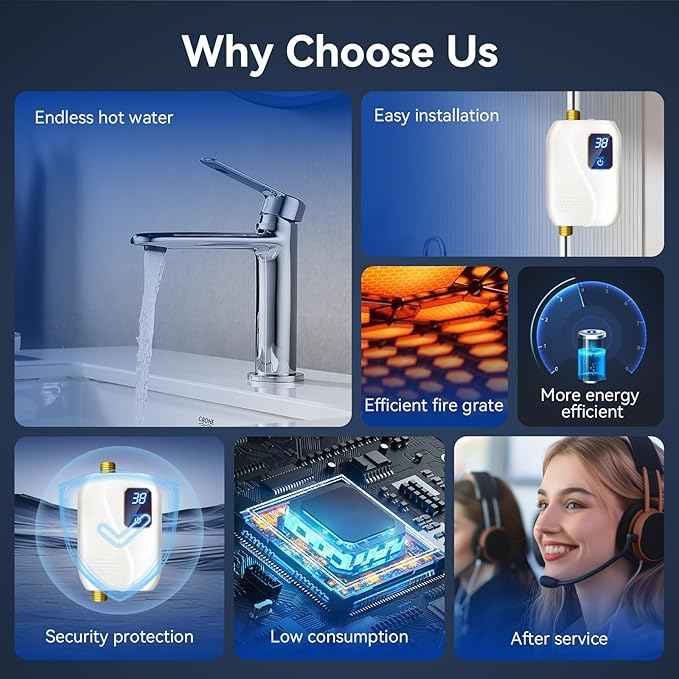 110V Tankless Water Heater Electric, 3000W Tankless Electric Water Heater Instant, Under Sink Water Heater with Digital Display, On Demand Hot Water Heaters Electric for Kitchen Washin Bathroom
