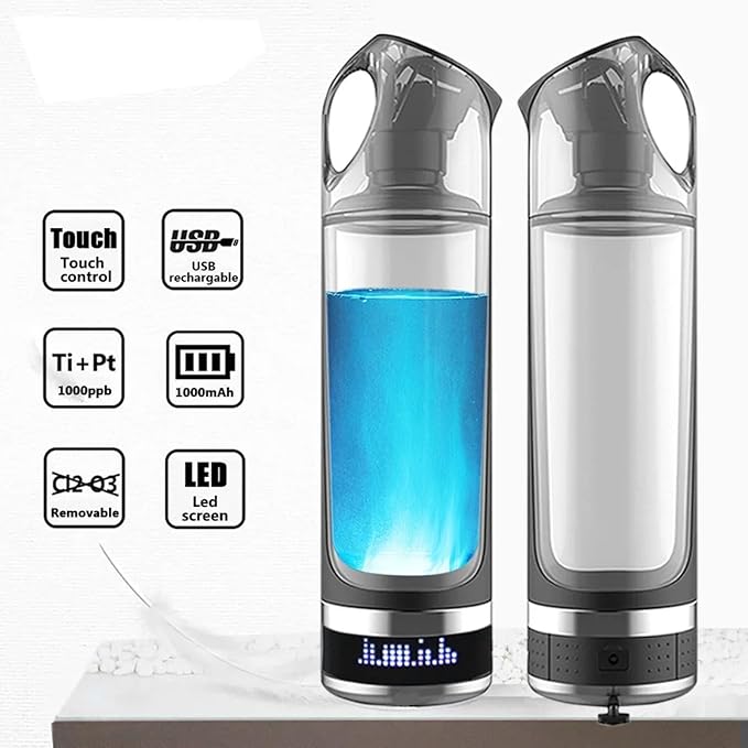 500ML Portable Water Ionizer Bottle, Rechargeable Negative Ion Water Cup, Hydrogens-Rich Water Cup Water Generator Alkaline, Suitable for Many Occasions