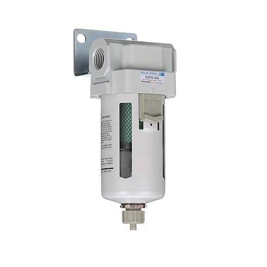 PneumaticPlus SAFM400-N04B Compressed Air Coalescing Filter, 0.1 Micron, 1/2