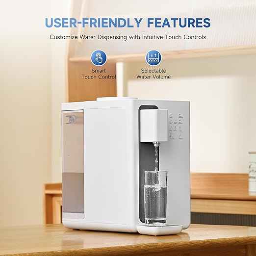 CO-Z Countertop Reverse Osmosis Water Filter, 4-Stage RO Water Filtration System, Portable Water Purifier Dispenser with 3 Preset Volume Options, 3:1 Pure to Drain, NSF/ANSI 58, No Installation