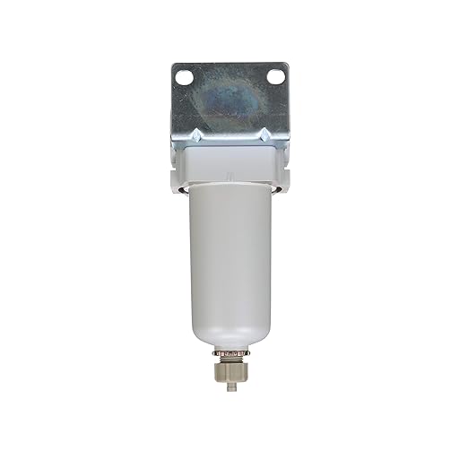 PneumaticPlus SAFM400-N04B-MEP Compressed Air Coalescing Filter, 0.1 Micron, 1/2" NPT - Metal Bowl, Manual Drain, Bracket - AquaVibe