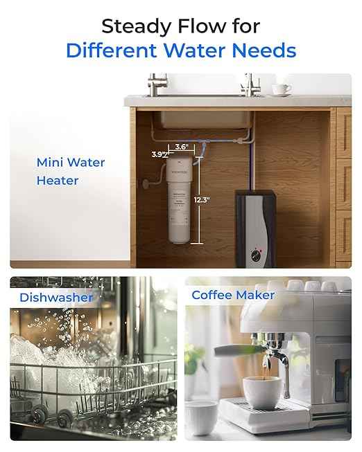 Waterdrop 10UE-SC Under Sink Water Filter for Instant Hot and Cold Water Dispenser System, Anti-Scaling, Reduces PFAS, PFOA/PFOS, Lead, Chlorine, Bad Taste & Odor, 11000 Gallons - AquaVibe
