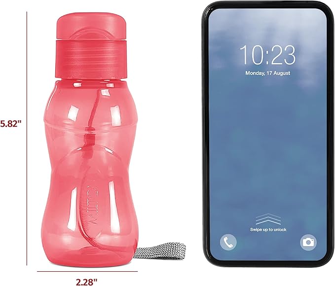 MILTON 4 pack 6 oz Kids Water Bottle for School Leak Free Flip Lid- Portable Small Sports Water Bottle for Adults Carry Strap Party Favors for Kids Treats Prizes Gifts Goodie Bag Stuffers Bulk Pack
