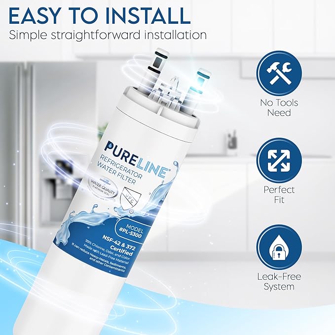 Pureline Replacement for WF3CB Refrigerator Water Filter, Compatible with Pure Source 3 Water Filter (3 Pack)