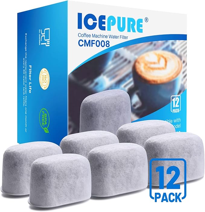 ICEPURE Coffee Machine Water Filter Replacement for Breville BWF100 BWF100NA BES980XL BES920XL BES900XL BES860XL BES870XL Barista Espresso, BES840XL BKC600XL BKC700XL, 12PACK - AquaVibe