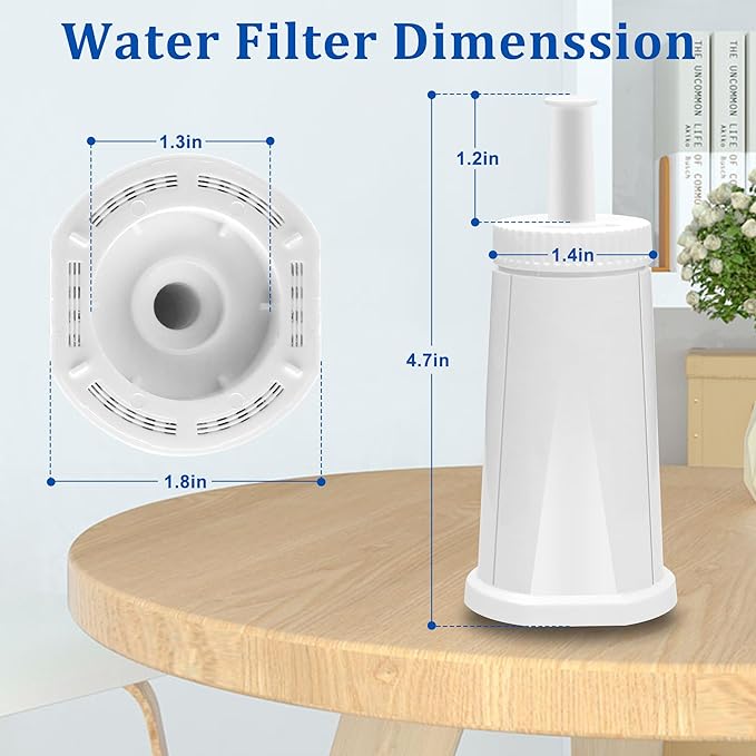 TOMOON Water Filter Replacement for Breville Espresso Machines Barista Touch BES880, Barista Pro BES878,Oracle Touch BES990,Oracle BES980,Dual Boiler BES920 Bambino ClaroSwiss Sage,8 Pack