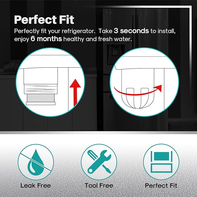 ICEPURE WF1CB Refrigerator Water Filter Replacement for Frigidaire PureSource WF1CB, WFCB, RG100, NGRG2000, WF284, Kenmore 9910, 469906, 469910, RWF2300B 4PACK