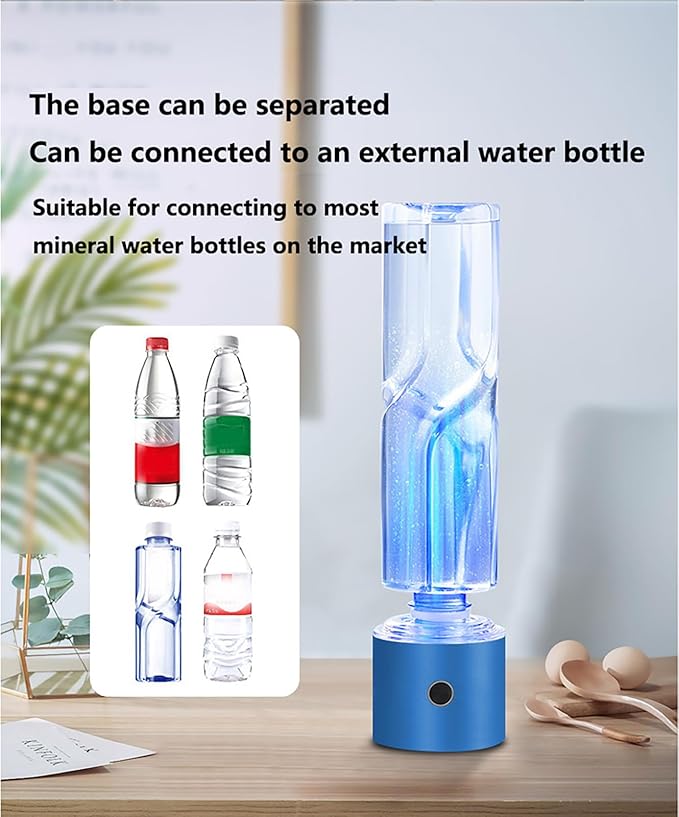 3 in 1 Hydrogen Water Bottle Generator, Portable Rechargeable PEM Hydrogen Water Machine, Smart Molecular Hydrogen Water Ionizer, Rich Hydrogen Cup for Fitness, Travel & Daily Hydration