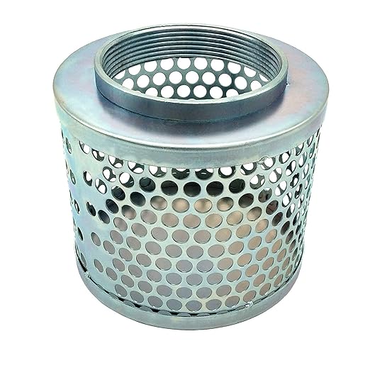 Round Hole Suction Strainers for Pump, Plated Steel (3“)