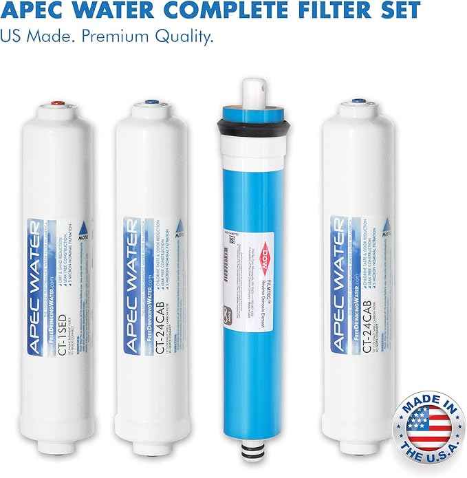 APEC Water Systems RO-QUICK90 Ultimate Supreme Compact Size with Quick Connect Easy Change Filters Undersink Reverse Osmosis System