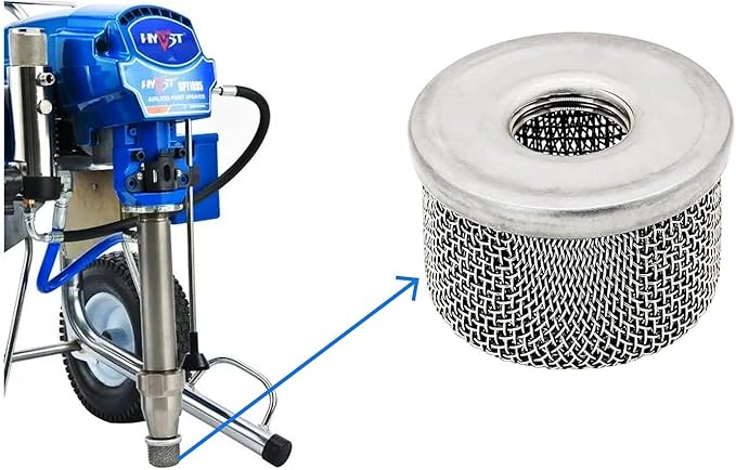 181073 or 181-073 Pump Inlet Strainer，Inlet Strainer Screen Filter 1/2" NPT Thread Stainless Steel with for Airless Paint Sprayer 455 495 Ultra 500 Ultra Max 695 (2-Pack) - AquaVibe