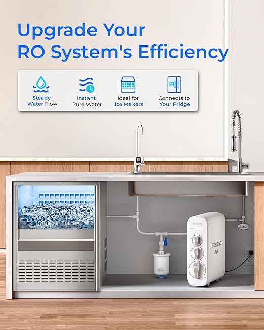 Waterdrop PMT Small Water Pressure Tank, RO Pressure Tank for All Tankless Reverse Osmosis System, Mini Reverse Osmosis Storage Tank Fits All 1/4" Water Tubing, Small Water Tank for G3, G2, D6, PD600