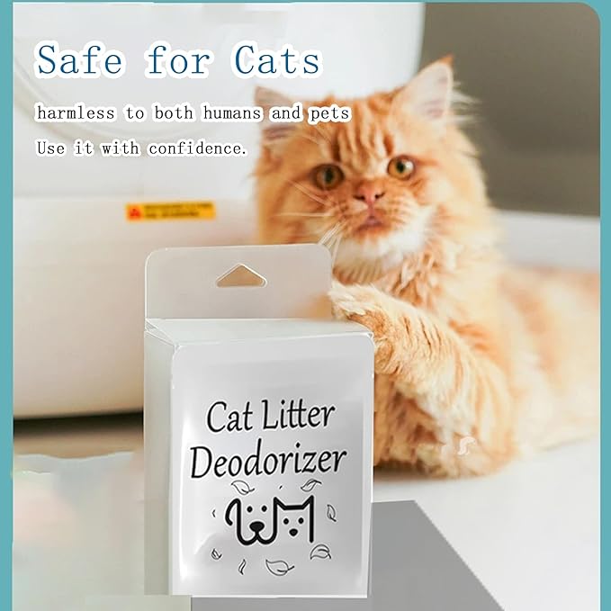 Pet Odor Eliminator for Litter Box litter deodorizer Home Cat Litter Deodorizer Compatible with Most Automatic Litter Boxes Safe litter box odor eliminator Enzyme Formula for Cats & Dog