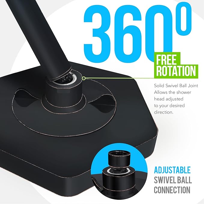 AquaHomeGroup Luxury Filtered Shower Head - High Pressure Rain Showerhead with Filter for Chlorine, Rust, Sediments - Water Filter Shower Head with Vitamin C E A (Patent Pending) (Oil rubbed bronze)
