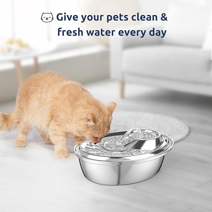12+6 Pack Compatible with ORSDA Cat Water Fountain Filters for D30 67oz/2L Automatic Stainless Steel Cat Fountain, 12 Replacement Water Filters + 6 Pre-Filter Sponges